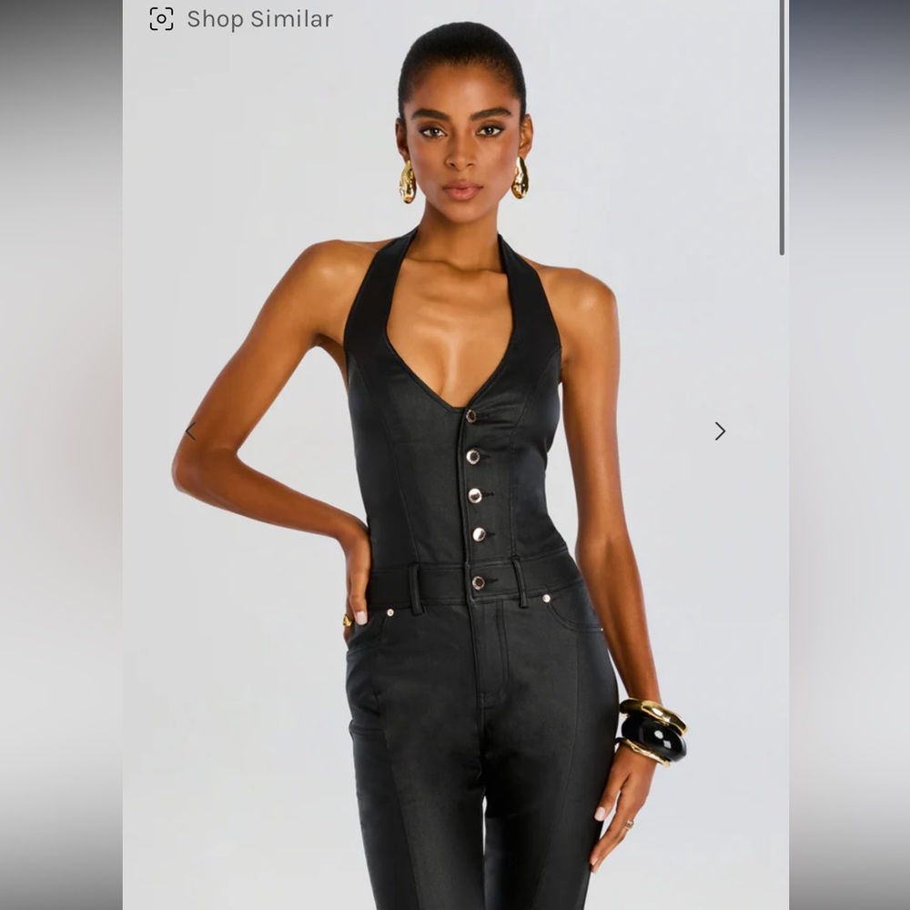 Retrofete Cynthia Coated Denim Jumpsuit